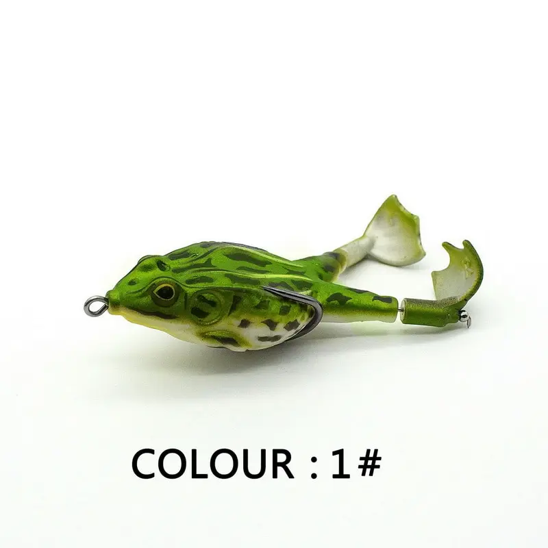 

1pcs Double Propellers Frogs Soft Bait Silicone Bait Fishing Soft Lure Spinner Squid Thunder Frog Jig Spoon Trolls Soft Bait