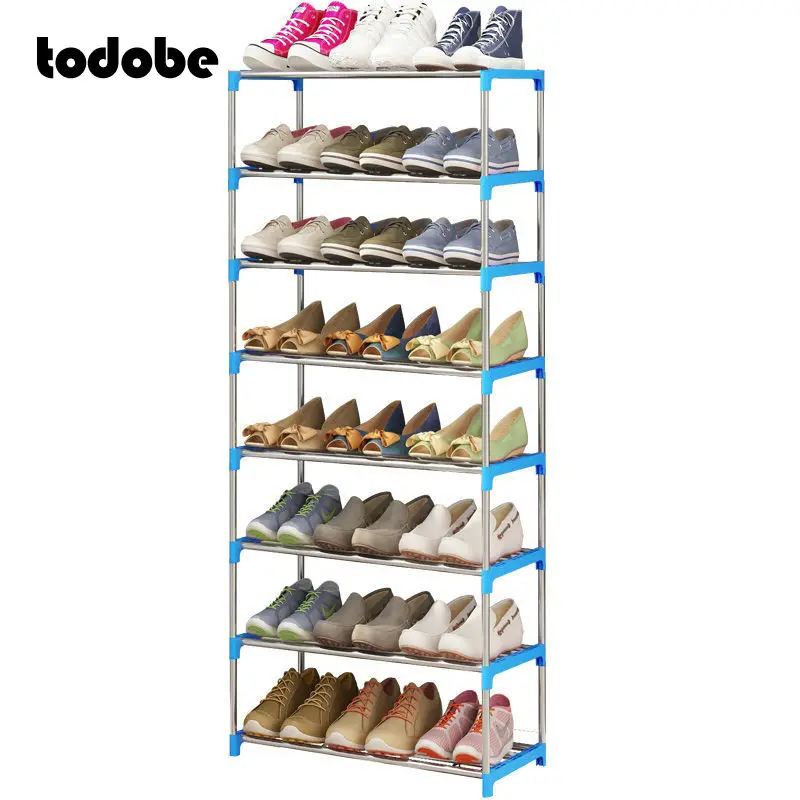 Multilayer Shoe Rack Easy to Install Iron Shelf Entryway Organizer Space Saver Waterproof Dustproof Cabinet | Мебель