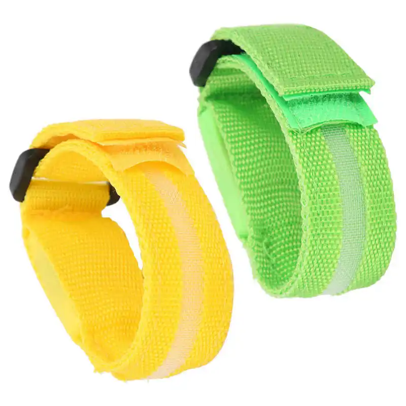 Наружный светодиодный наручный браслет для бега регулируемый мигающий езды на