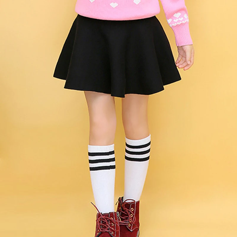 

Fashion Knit Baby Girls Skirts Cute Princess Preppy Style Kids Dress Dance Baby Girls Clothes Vestidos for 6 8 10 12 Years