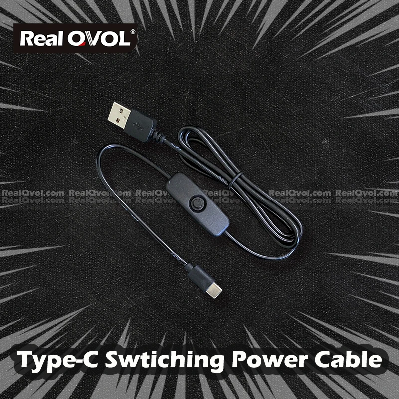 RealQvol NanoPi Raspberry Pi 4 USB кабель питания только с переключателем-A/type c также работает со