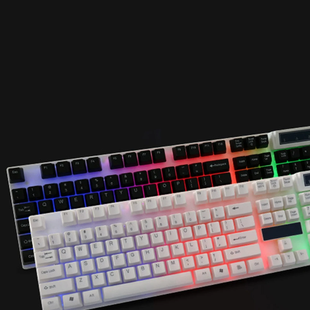 

USB Wired Gaming Keyboard Mouse Set PC Rainbow Colorful LED Illuminated Backlit Gamer Gaming Mouse And Keyboard Kit Home Office