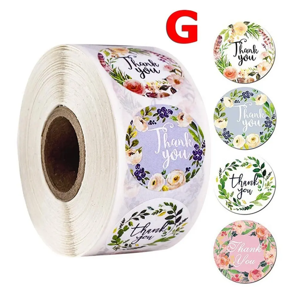 

Powder White Sticker 2 Inch Thank You Hot Stamping Sticker Seal Label Handmade Self-adhesive Label Sticker