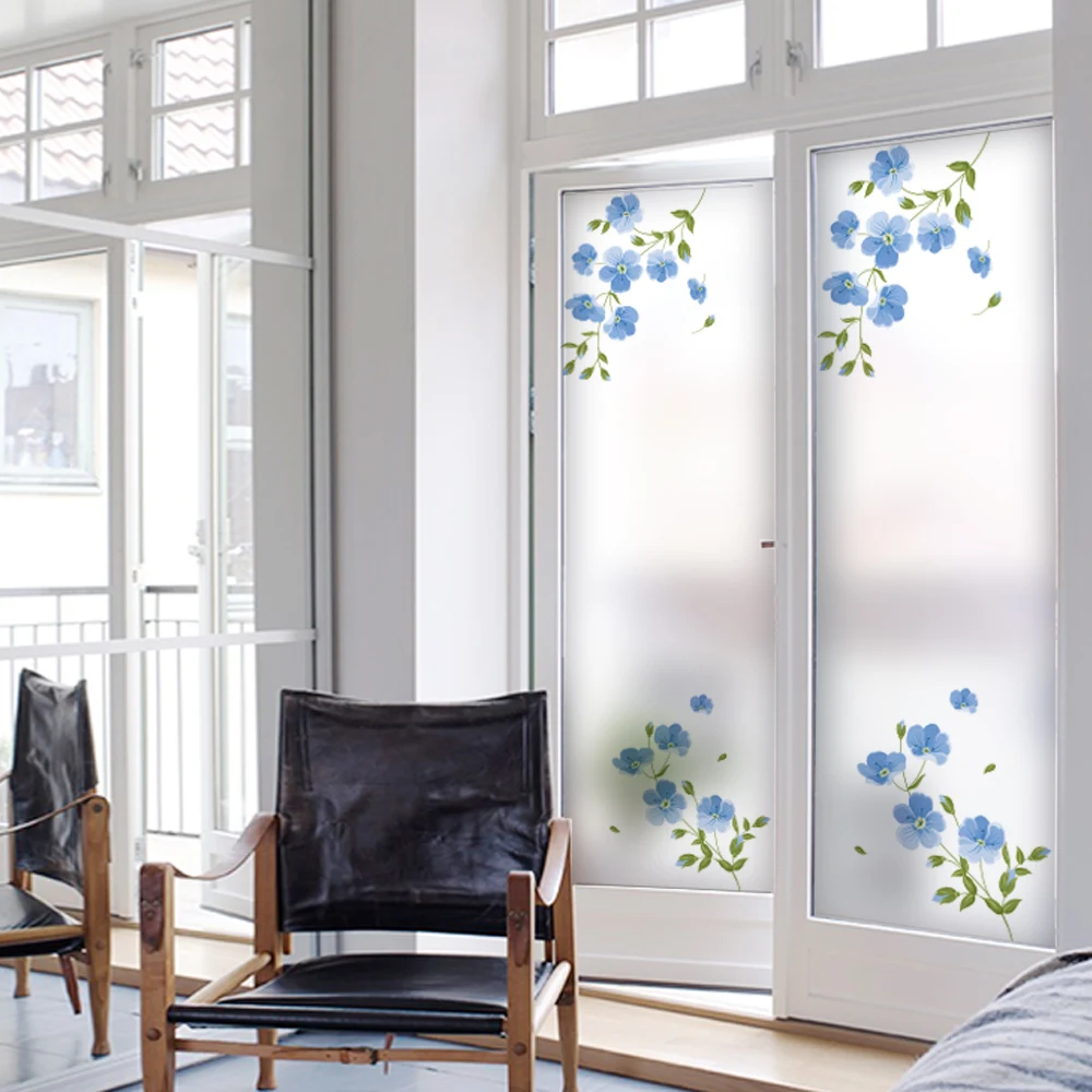 Наклейки на окна тактическая липкая матовая стеклянная пленка витражная стекло