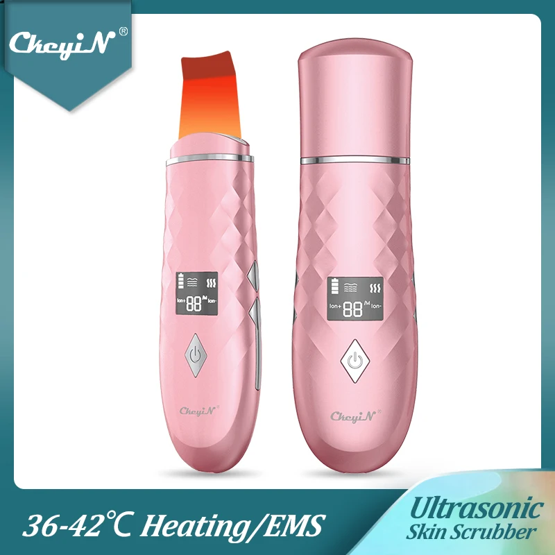 CkeyiN ультразвуковой скруббер для кожи шпатель лица Глубокая чистка горячий