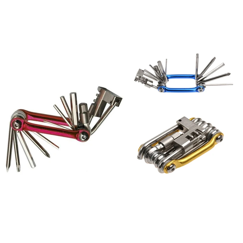 

11 в 1 Мини Набор инструментов для ремонта велосипеда отвертка + Торцевая головка гаечный ключ + цепной резак портативный мультиинструмент