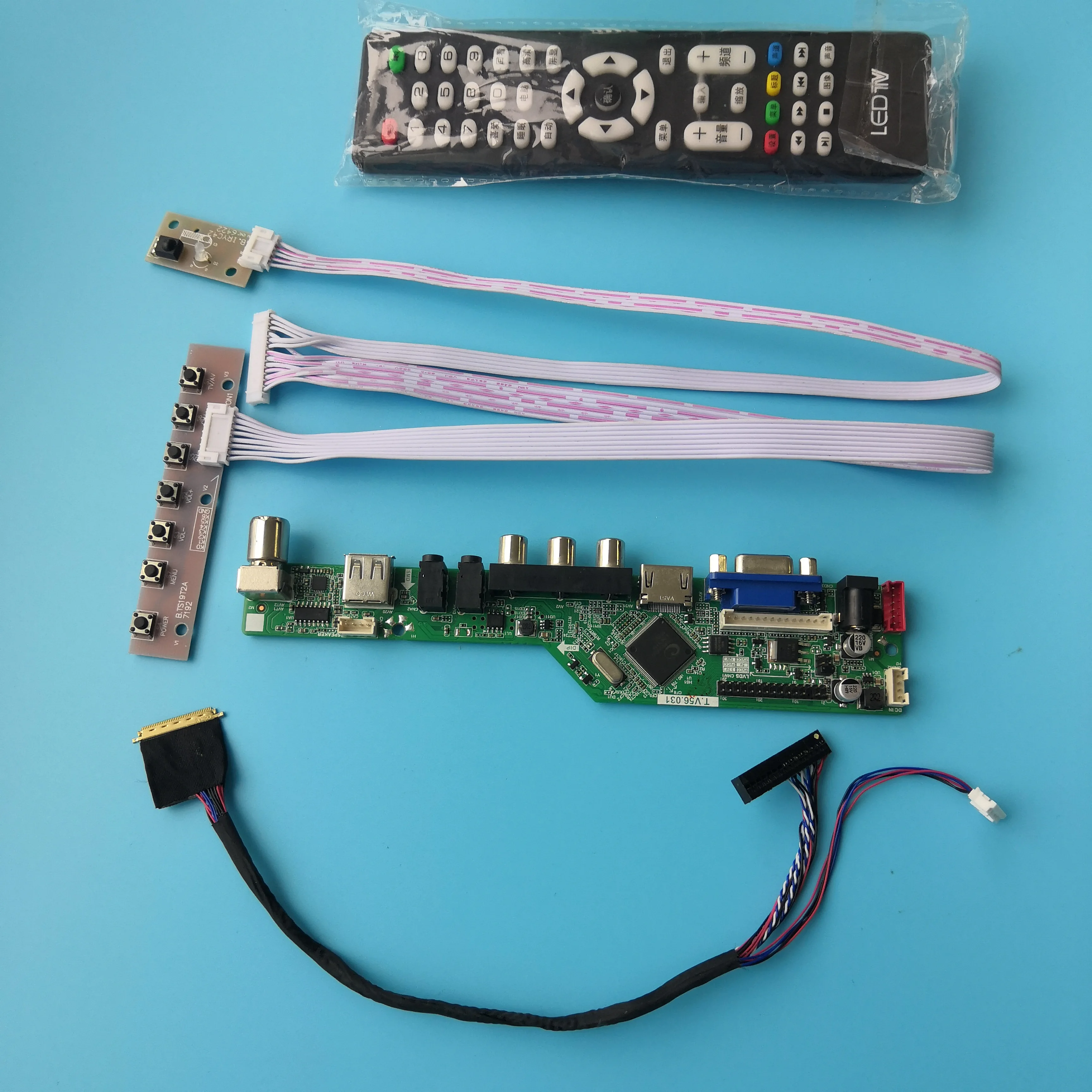 

kit for B156XW02 V4 15.6" LCD LED TV AV Panel Screen 40pin LVDS USB HDMI-compatible Controller driver board VGA remote 1366X768