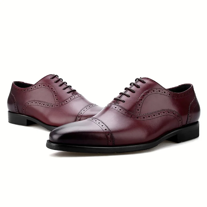 Новинка 2019 года мужские оксфорды кожаные туфли с острым носком повседневные на