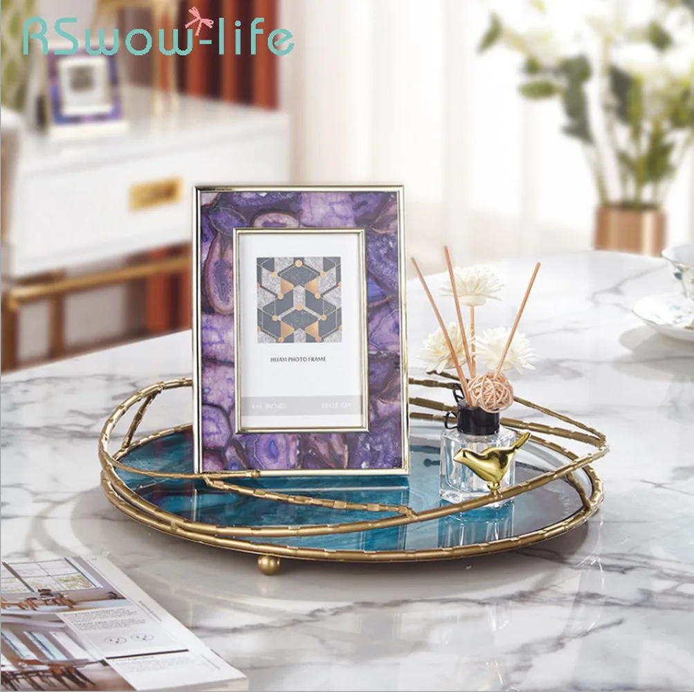 Светильник Роскошные аппаратные средства + Стекло лоток для хранения Спальня