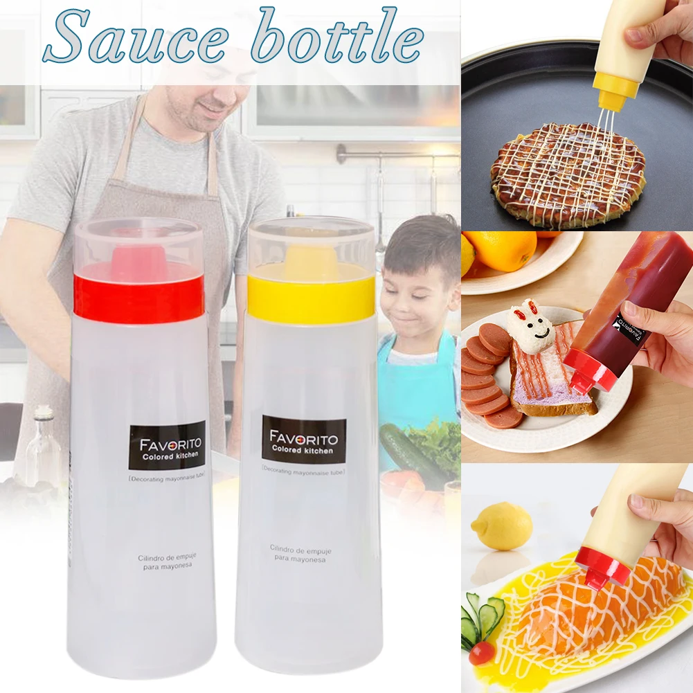 

Domestic 4-hole Salad Sauce Squeeze Bottle Kitchen Accessories Tool Condiment Bottle Ketchup Plastic Storage Bottle