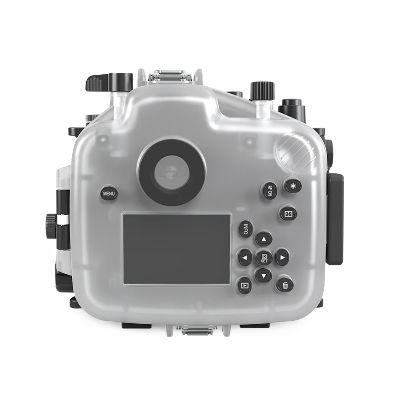 売却 Seafrogs 40メートル/130ftキヤノンeos用の水中カメラハウジングとrフラットロングポートダイビングケース防水カバー写真撮影バッグ