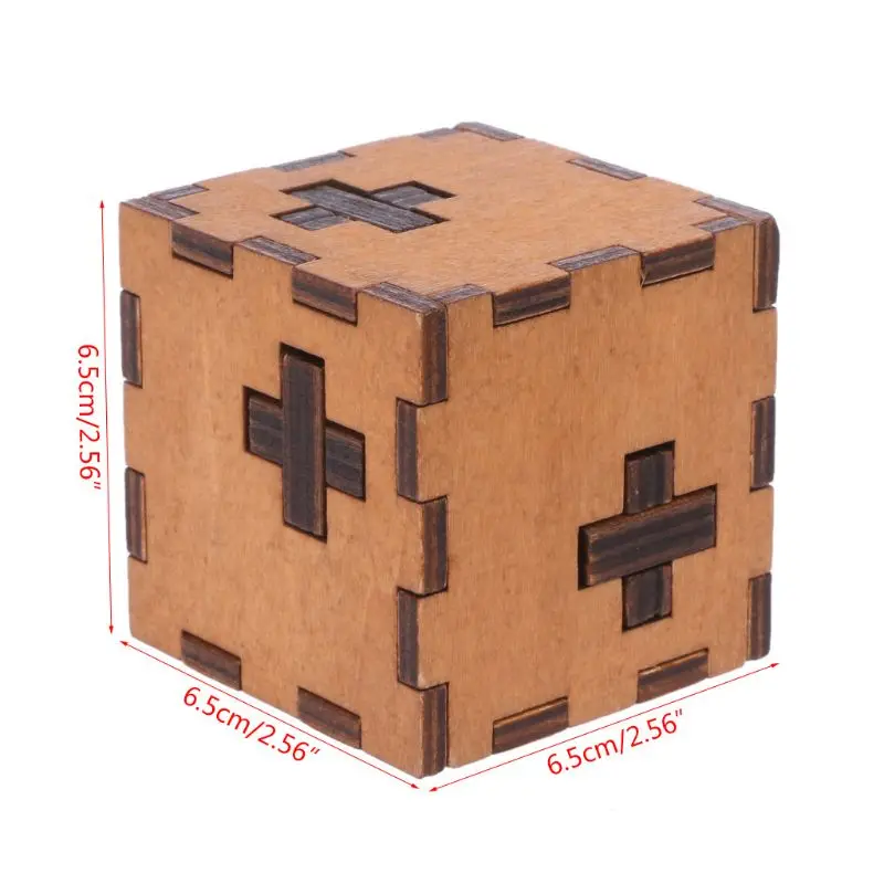 

New Switzerland Cube Wooden Secret Puzzle Box Wood Toy Brain Teaser Toy For Kids 203E