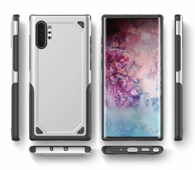 

2020 New Phone Case for Samsung Galaxy Note 10 Plus Soft TPU Hard PC Cover Funda Drop Resistant Camera Protection Original Hot