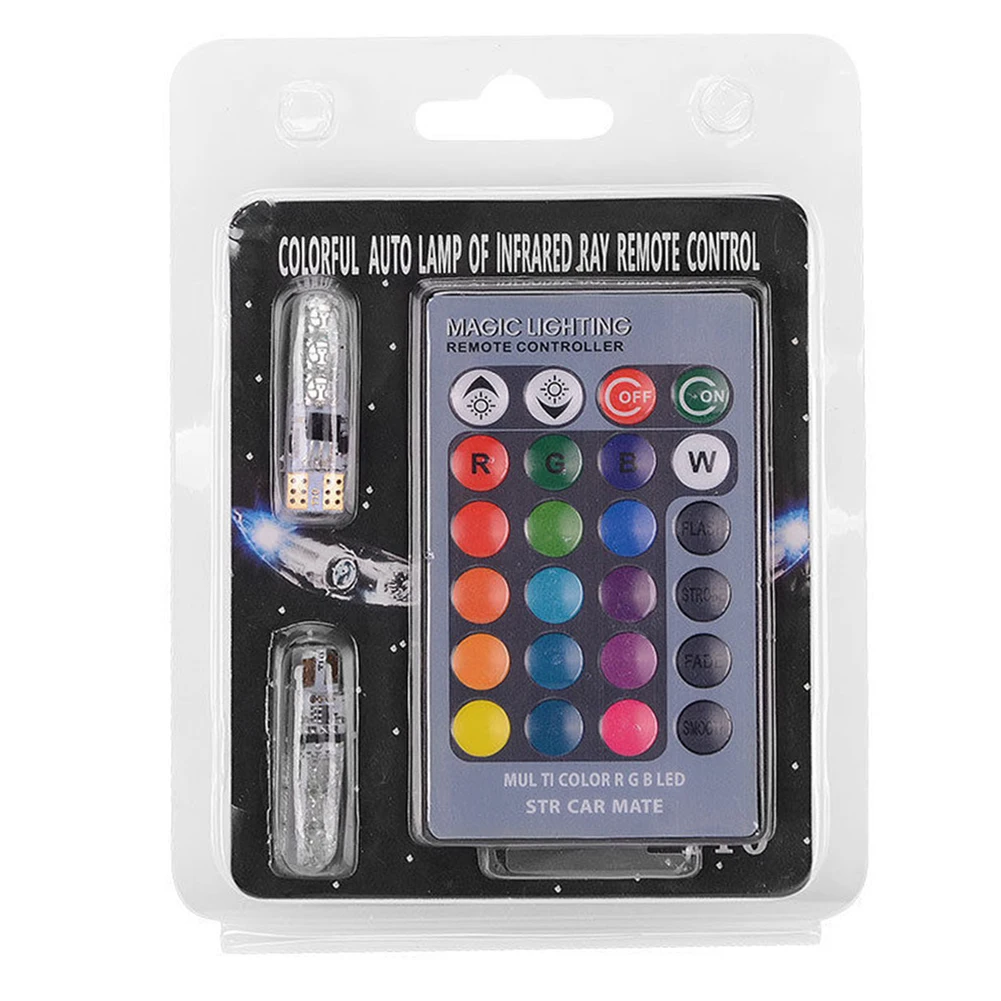 Цветной предупреждающий стробоскоп автомобильный светильник аксессуары T10 с