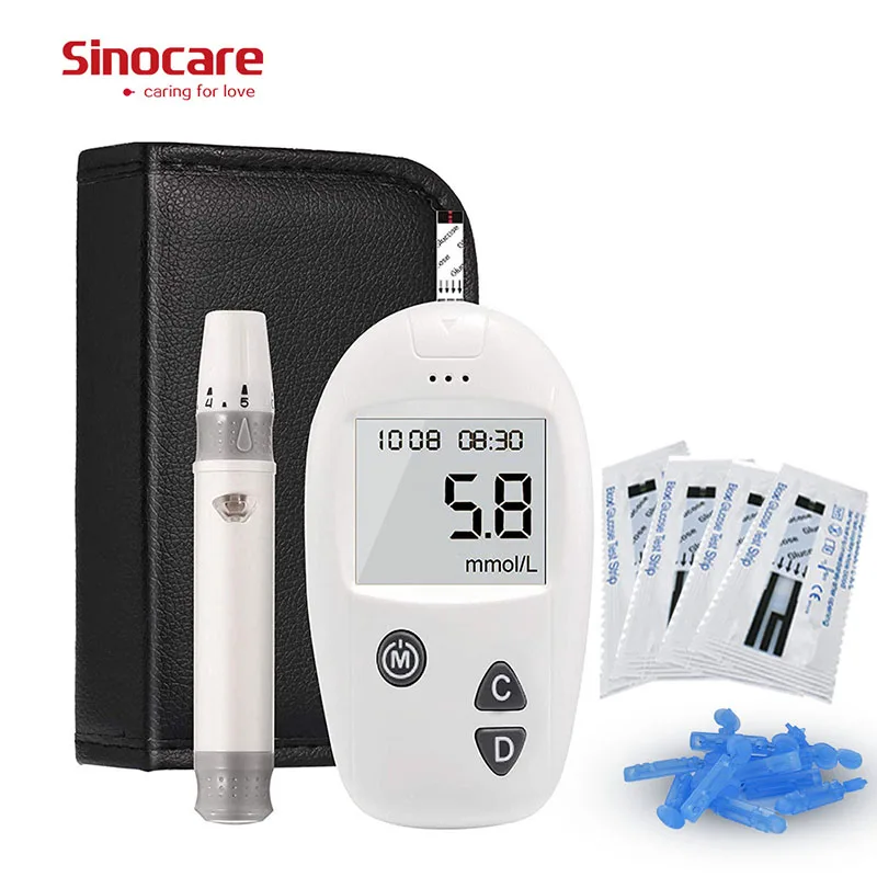 Sinocare Safe-Accu CE Blood Glucose Meter Glucometer Kit Diabetes 25/50 Separated Test Strips Lancets Medical Blood Sugar Meter