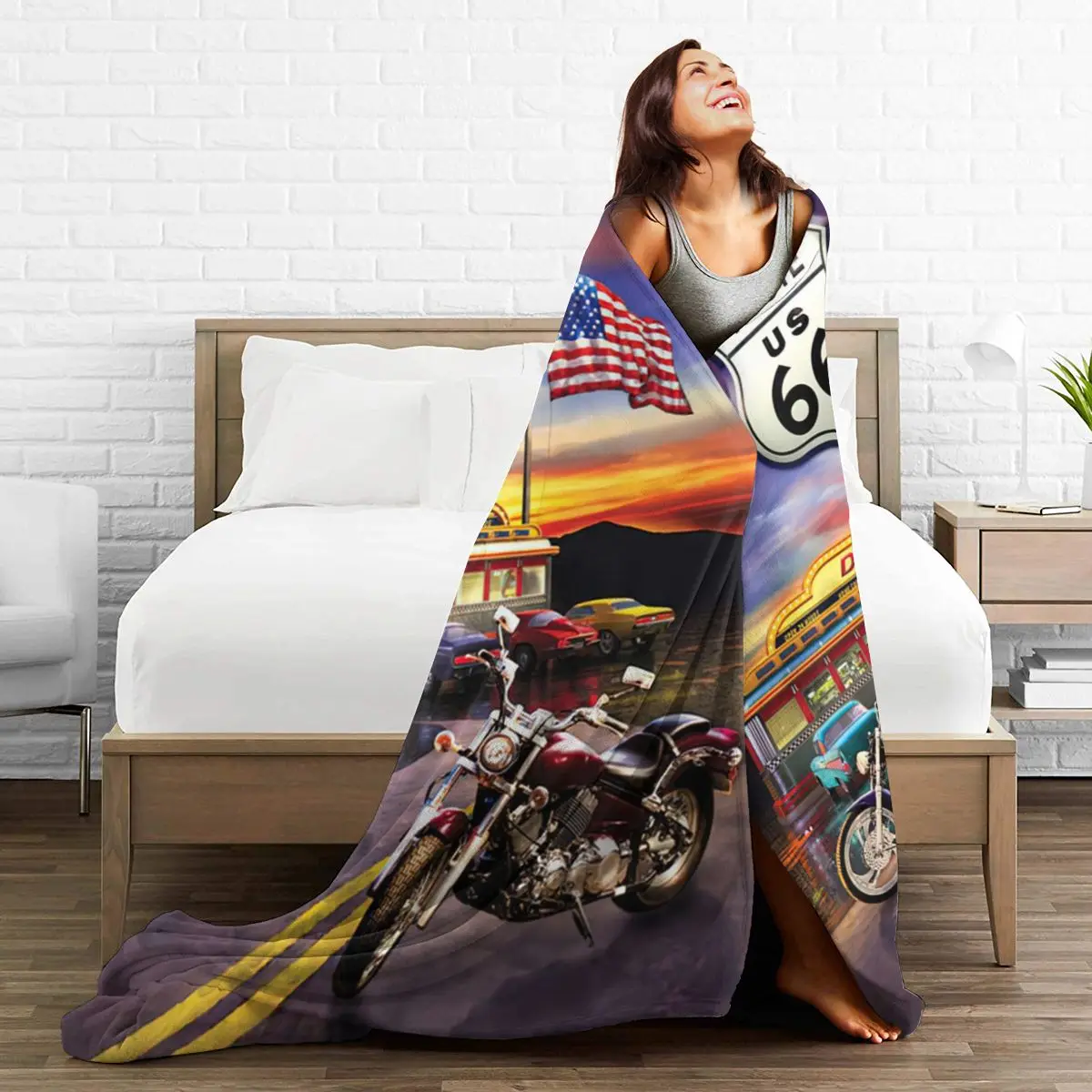 

3D Cartoon Sherpa Blanket Warm Super Soft Flannel Office Nap Bedspread Sofa Bedding Plush Quilt Plaids 300699178