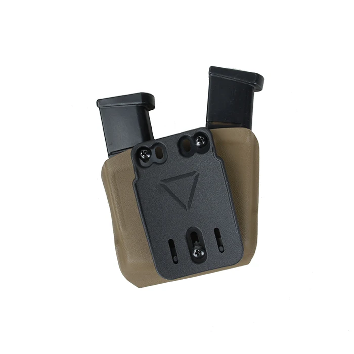 

W&T Kydex Double Pistol Magazine Pouch G17 9mm Mag Belt Clip BK CB(SKU051500)
