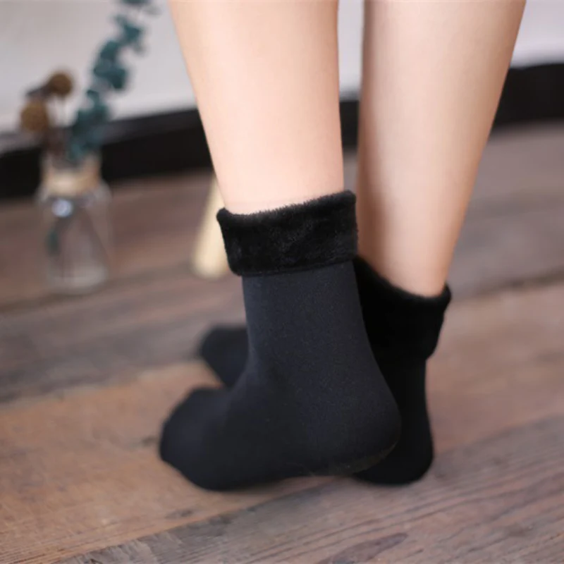 5 цветов зимние теплые женские и мужские шерстяные кашемировые носки унисекс