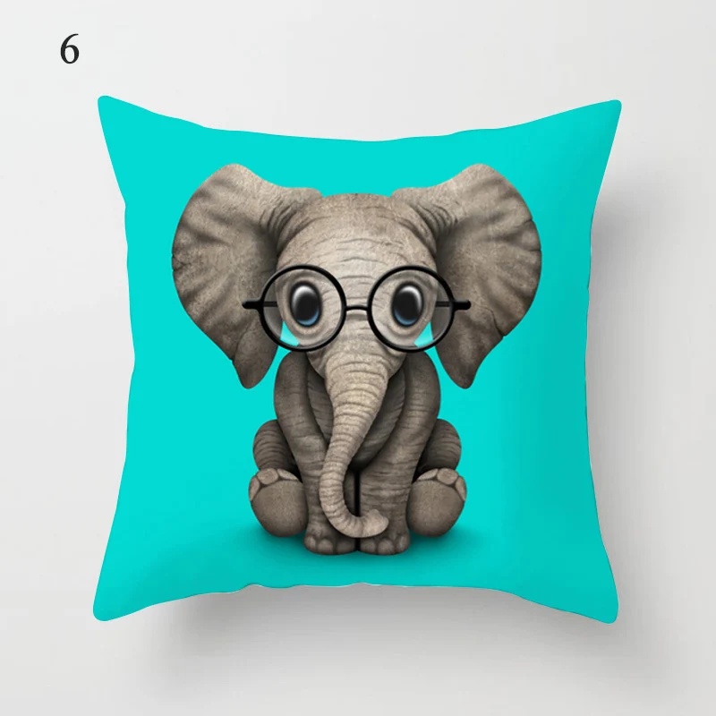 45x45cm Cartoon Animal Decorative Throw Pillows Case Cushion Cover Home Decor Giraffe Sofa Car Waist Llama Alpaca Party | Дом и сад