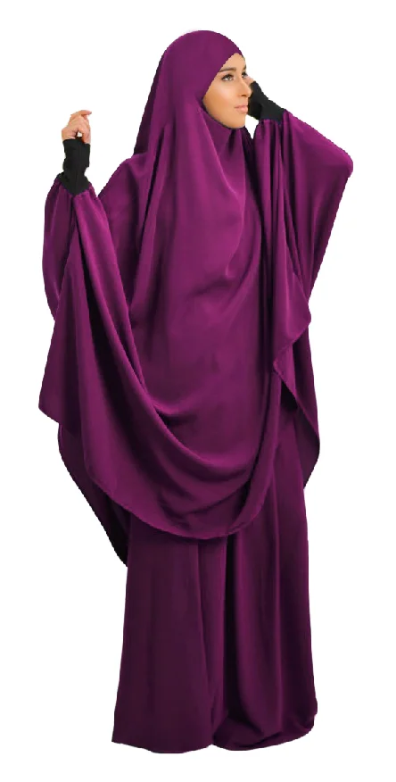 

Eid Two Piece Set Women Prayer Dress Muslim Sets Arab Hijab Long Khimar Abaya Jilbab Outfit Ramadan Skirt Islamic Clothing Niqab