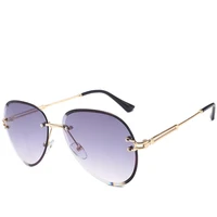 2021 retro rimless sunglasses ladies luxury ladies sunglasses shaded sunglasses ladies oculos feminino gafas party entertainment