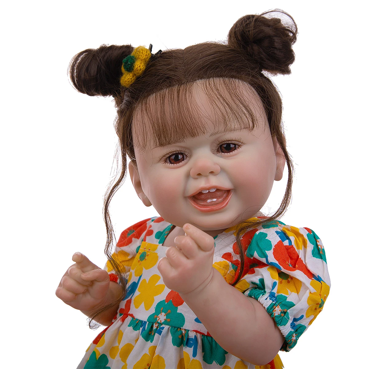 

KEIUMI 22Inch 55CM Reborn Baby Doll Simulation Soft Silicone Body With Flower Skirt Fashion Birthday Christmas Gifts For Gril