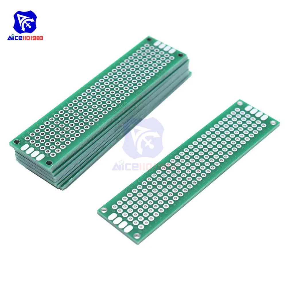 Diymore 10 шт./лот FR4 стекловолокно DIY двухсторонний прототип 2x8 см двухсторонняя