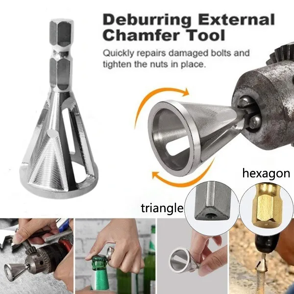 

2021 Newest Deburring External Chamfer Tool Stainless Steel Remove Burr Tools for Metal Drilling Tool Repair Damaged Bolt