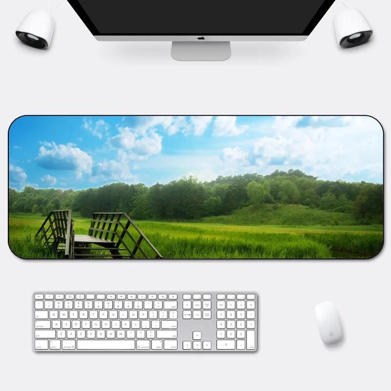 800 * 300 2mm Large Scenery Mouse Pad Cute Anime Gaming Computer Keyboard Mat Gamer Kawaii Desk Education & Office Supplies | Канцтовары