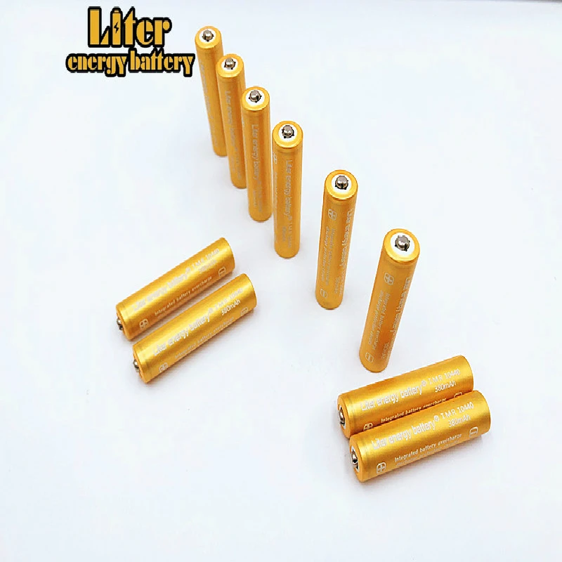 

4pcs Liter Energy Battery 3.7v 380mah High Capacity 10440 Li-ion Rechargeable Battery Aaa Battery For Led Flashlights Headlamps