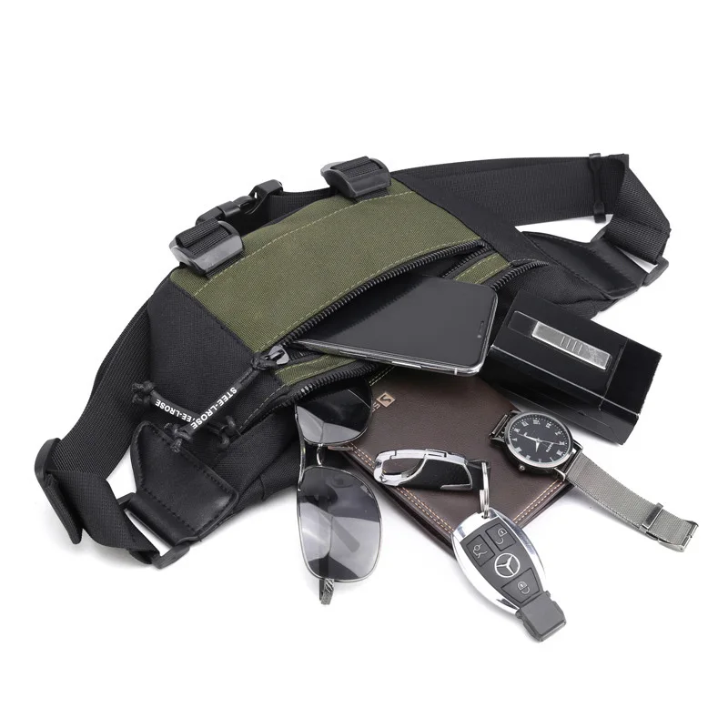 New Men Fashion Oxford Cloth Waist Bag Men's And women's Universal Fanny Pack Sports Travel Outdoor Solid Color Chest Bags |
