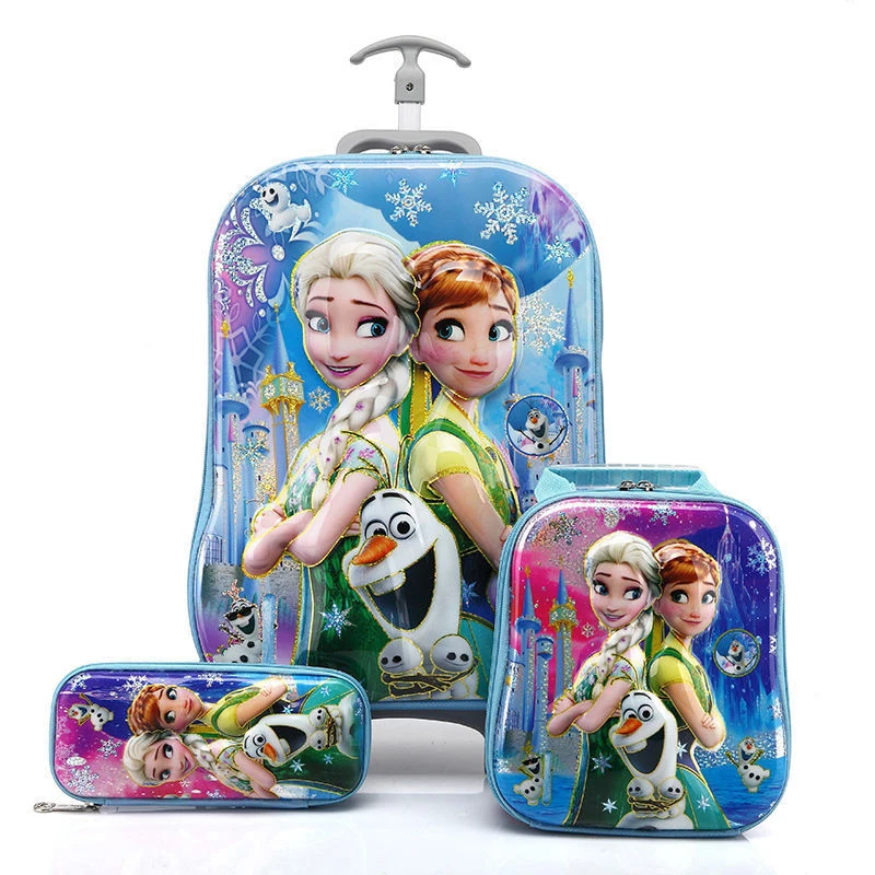 8 Children 3D Suitcase Child Bag Girl Stair Pull Box Roller Multicolor Suitcase School Backpack with Wheel Trolley Case 5 Colors - Цвет: 8