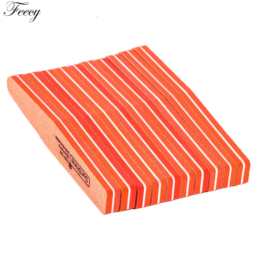 NF5001 50pcs Orange 50 шт./лот, наждачная бумага, пилочка для ногтей, двусторонняя, 100/180, профессиональный маникюрный буферный набор, Шлифовальная Пилка Для Ногтей, пилка для УФ-гель-лака - Цвет: NF5001 50pcs Orange