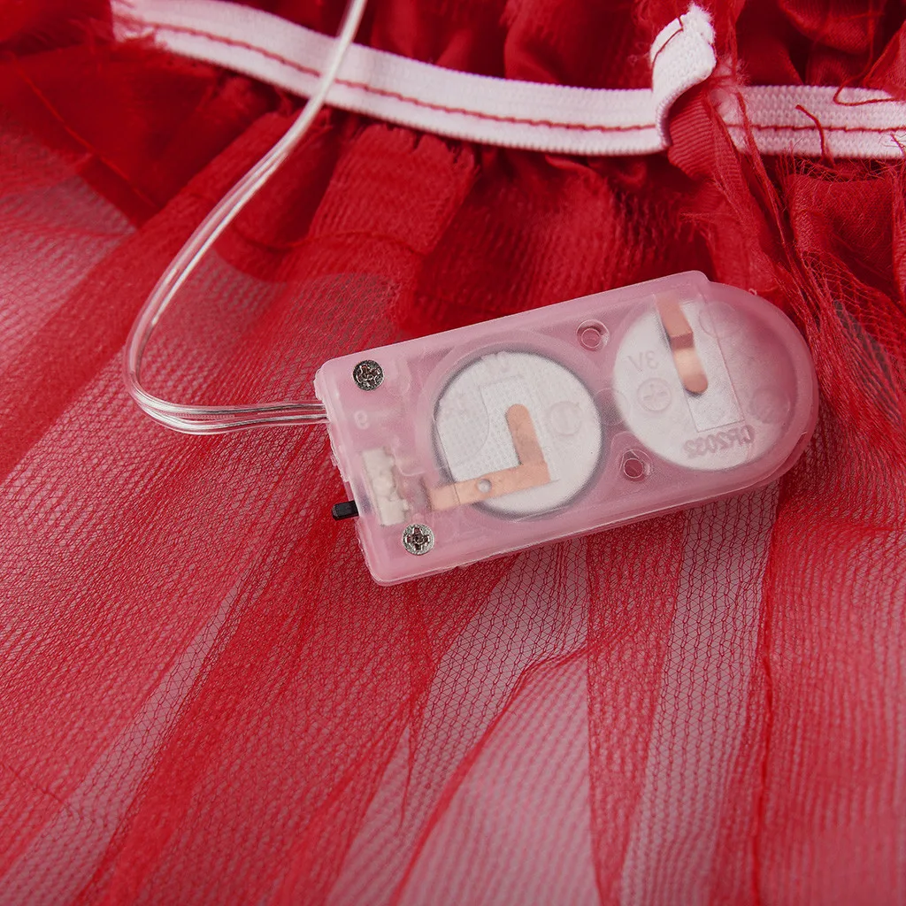 25 # светодиодная светящаяся женская юбка из тюля со звездами короткая