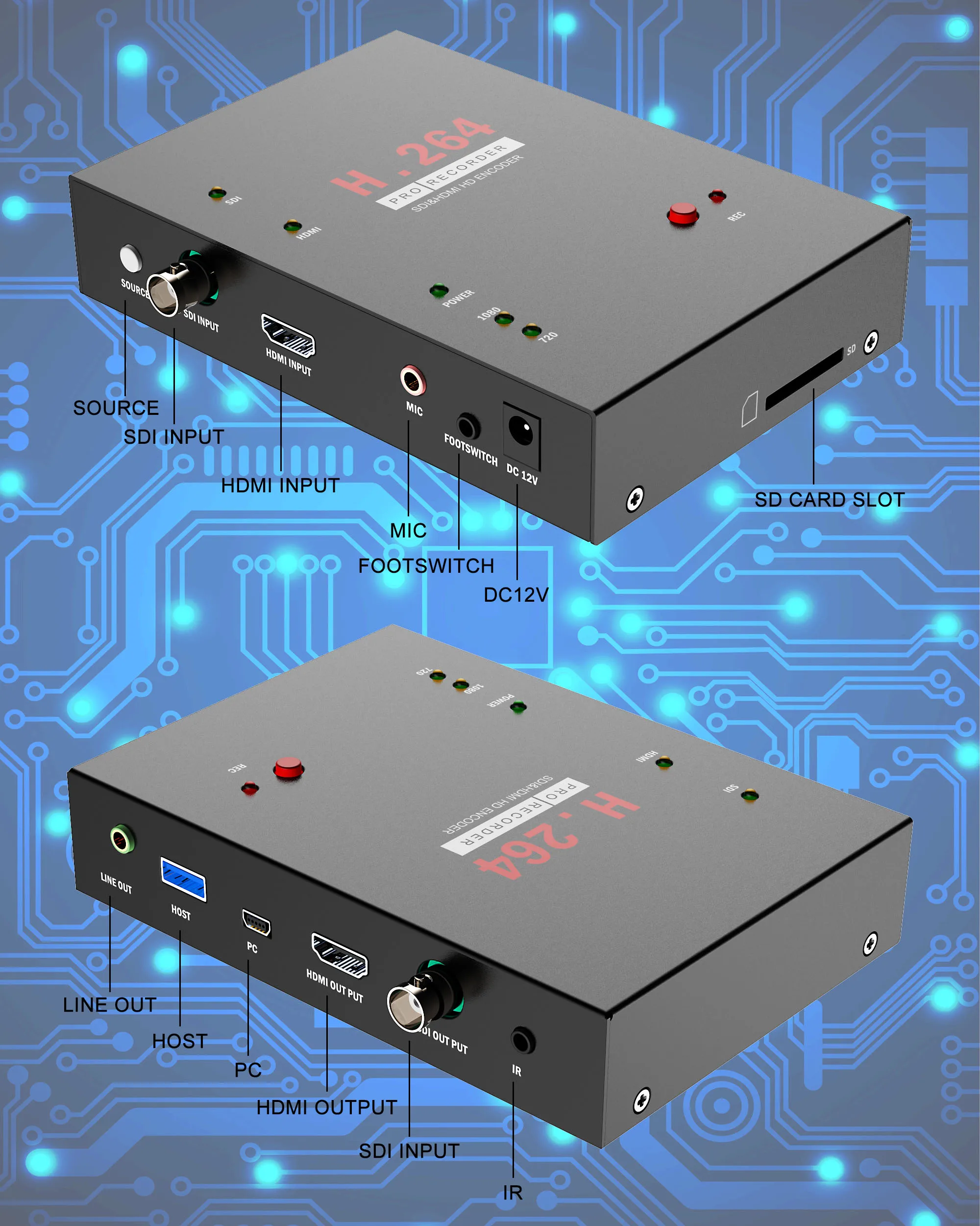 Ezcap286 SDI HDMI видеозахват H.264 PRO записывающее устройство HD кодировщик | Электроника