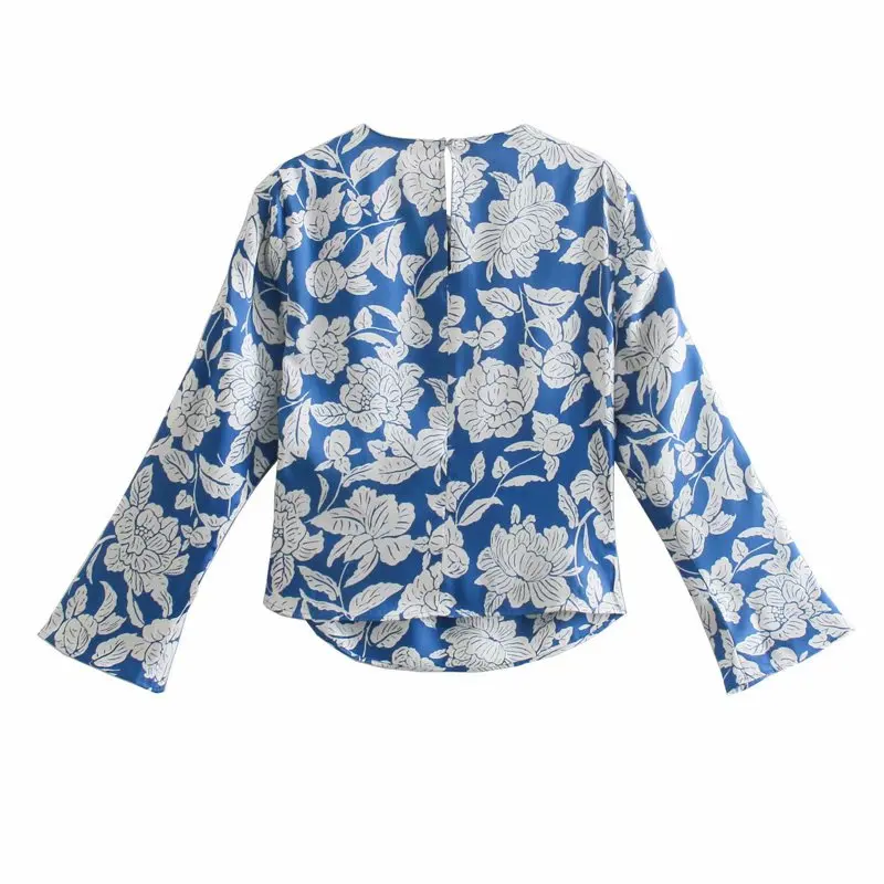 

2021New Women Blouse Polka Ldyllic Style Shirt Summer Long Sleeve Conventional Collar Casual Elegant Print Tops Female Clothing