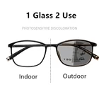 Новые светильник tr90 прогрессивные очки для чтения унисекс фотохромные многофокальные пресбиопические очки с защитой от сисветильник Eyewear1.5 2,5