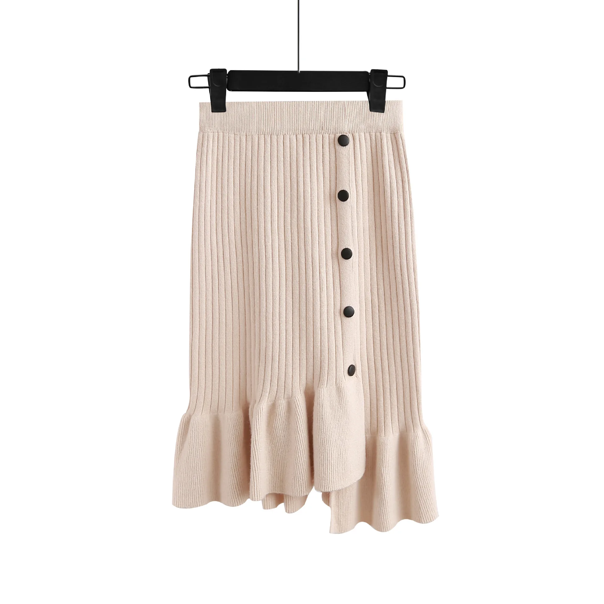 Длинная сексуальная юбка для девочек теплая вязаная женская короткая осенняя