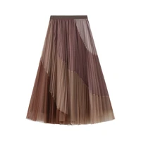 womens casual tiered skirt lovely petticoat stitching design mesh pleated skirt tulle skirt one size