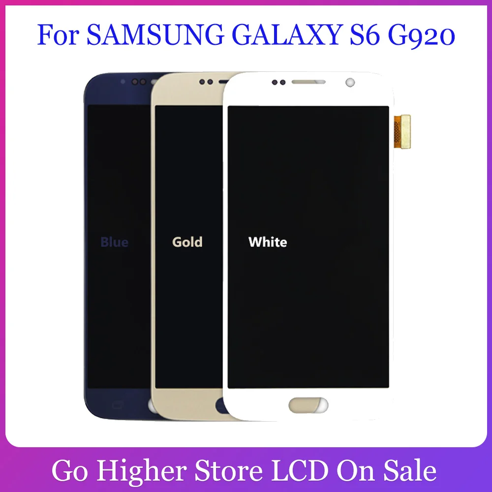 TFT ЖК-дисплей для SAMSUNG GALAXY S6 G920 сенсорный экран дигитайзер сборки Samsung-S6 G920i G920P G920f