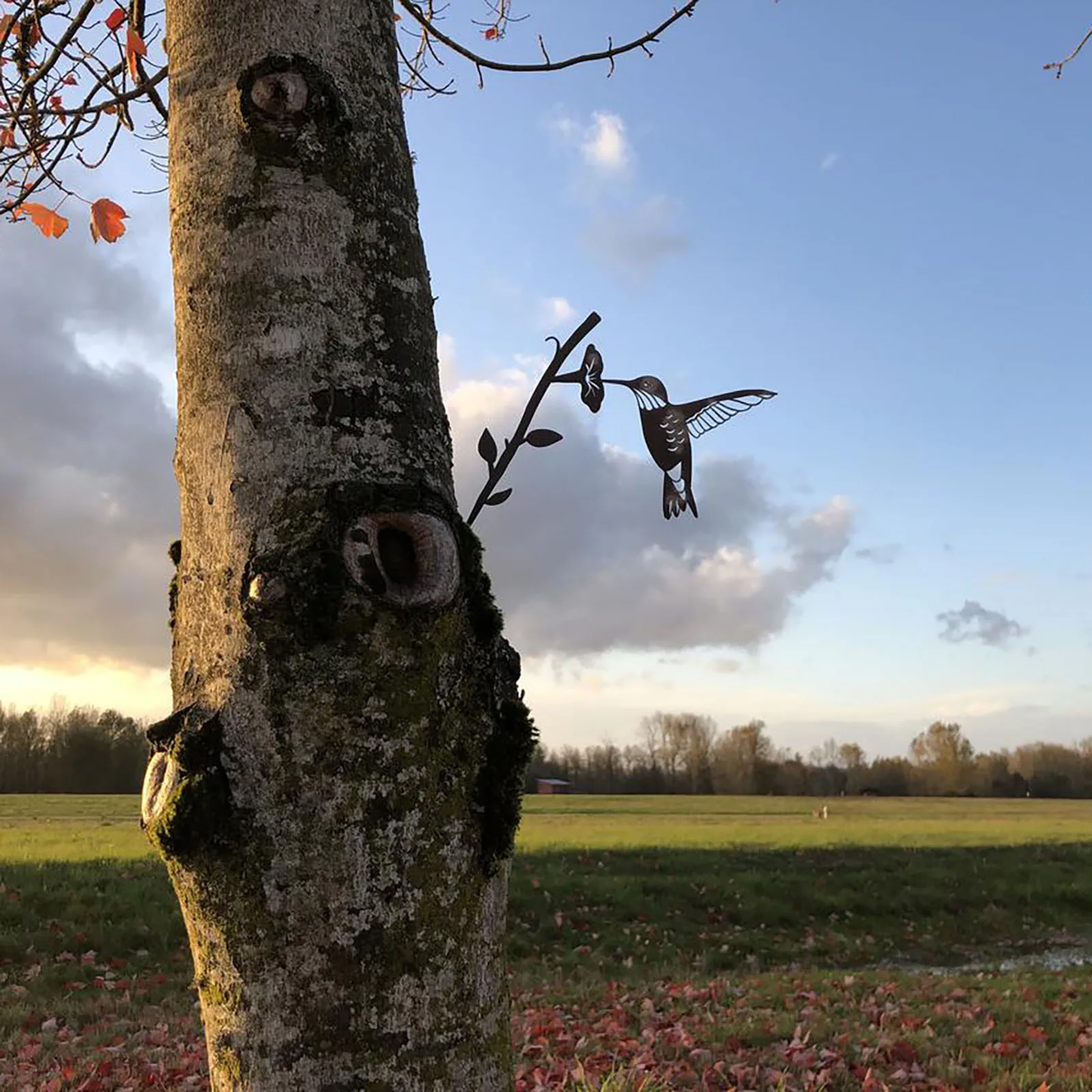 Креативное украшение в виде птицы металлическая ветка гном декоративный знак