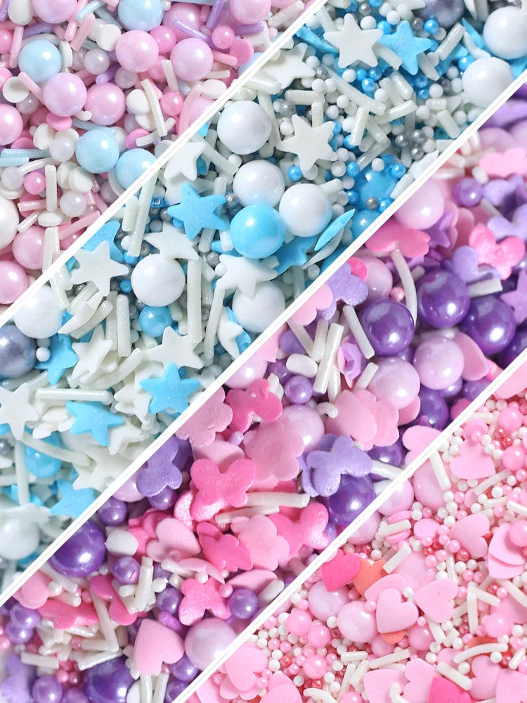 Съедобные жемчуг Цветной Сахар Бусины Fondant (сахарная) выпечка торта DIY Мороженое