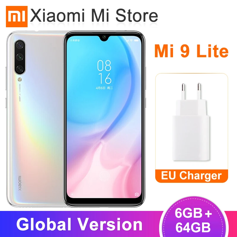 Xiaomi Mi 9 Lite смартфон с восьмиядерным процессором Snapdragon 710 ОЗУ 6 ГБ ПЗУ 64 48 МП 4030 мАч NFC