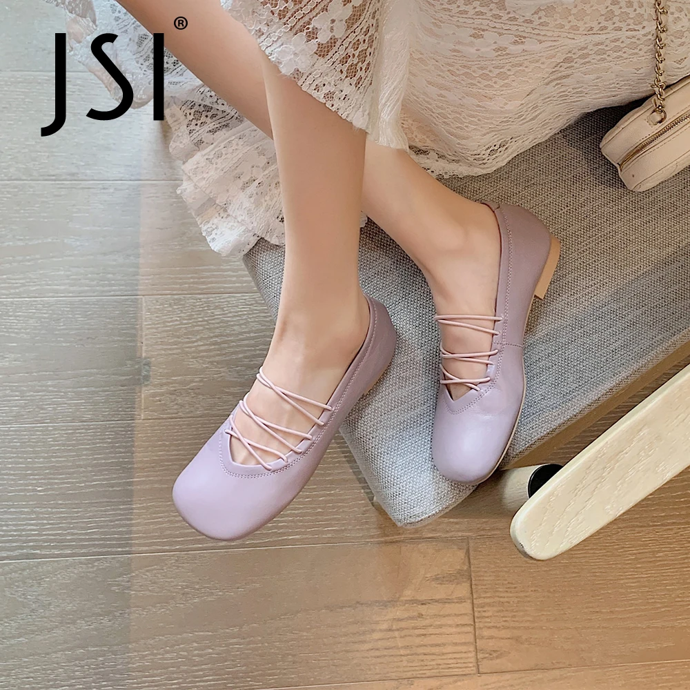 

JSI/Новинка 2021 года; Мягкие женские туфли на плоской подошве; Удобные модельные туфли из натуральной кожи с узким ремешком; Цвет белый; Сезон в...