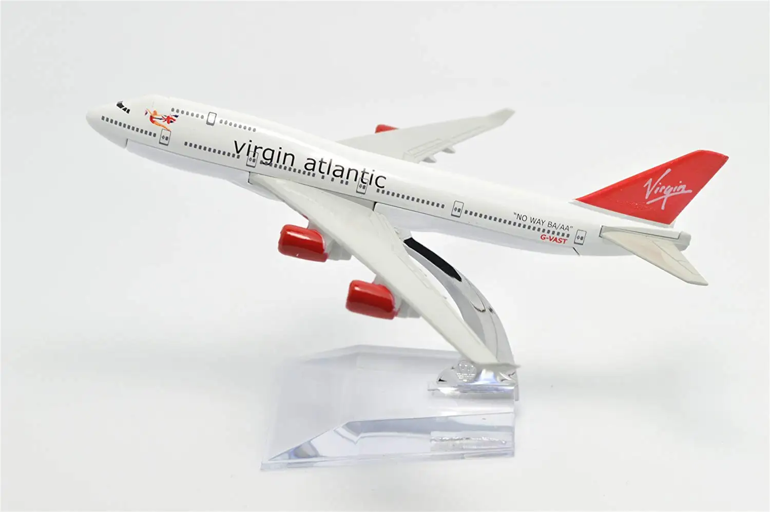 Династия Тан (TM) 1:400 16 см Боинг B747 400 Virgin Atlantic металлическая модель самолета