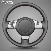 shining wheat black artificial leather steering wheel cover for toyota fj cruiser 2006 2014