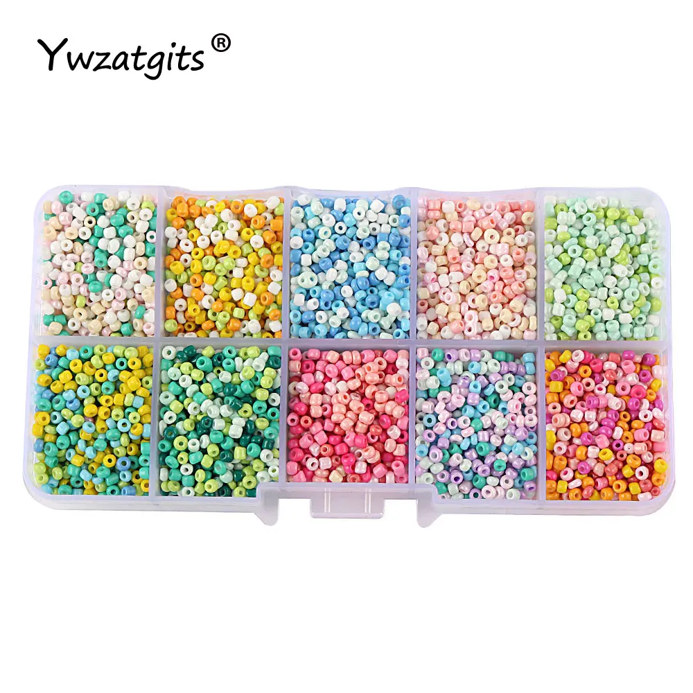 

Стеклянные бусины Ywzatgits, 1 коробка, 2 мм, круглые бусины для девочек, женщин, для самостоятельного изготовления одежды, браслетов, ювелирных и...