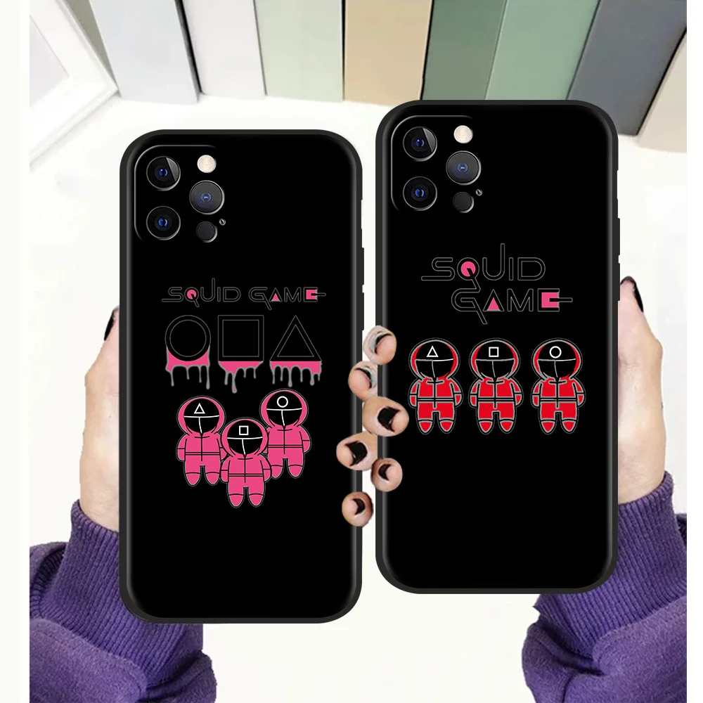 

South Korea Squid Game Phone Case for iPhone 12 13 Pro Max XR X XS Max 11 Pro Max 7 8 Plus SE 2020 Silicone Cover Shell Fundas