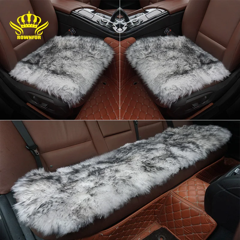 Чехлы на сиденья ROWNFUR из овчины теплые Универсальные чехлы для автомобильных