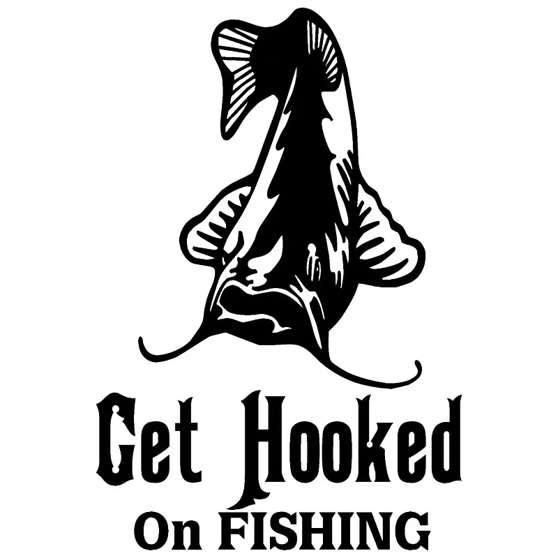 

Hook Fishing Decal Window Car Sticker Funny Humor Fish Car Decal Sticker Pvc Motorcycle Car Decal Sticker,black/white,16cm *11cm